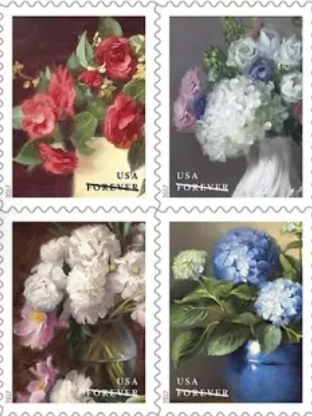One Book (20) USPS Flowers from the Garden Forever Stamps